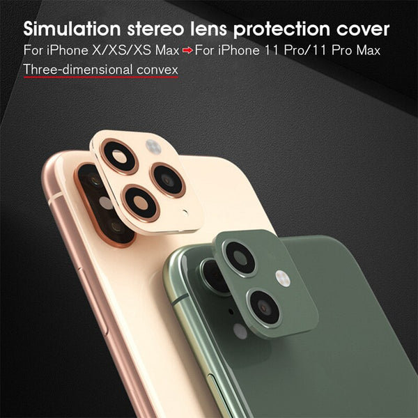 For iPhone X XS Max XR XS Seconds Change for iPhone 11 Pro Max Lens Sticker Camera Lens Screen Protector Change to For iPhone 11 - Miss-originality