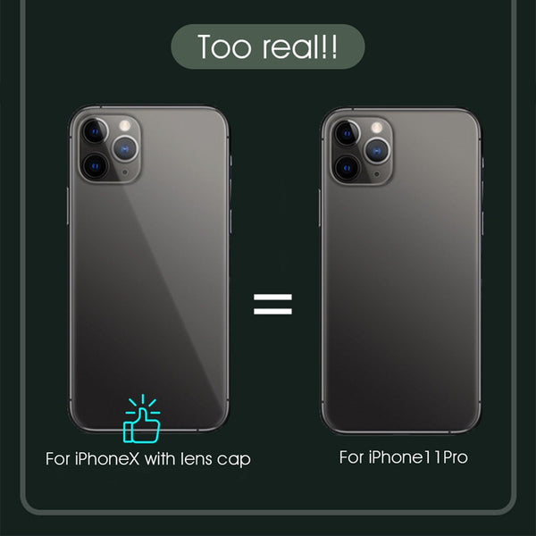 For iPhone X XS Max XR XS Seconds Change for iPhone 11 Pro Max Lens Sticker Camera Lens Screen Protector Change to For iPhone 11 - Miss-originality