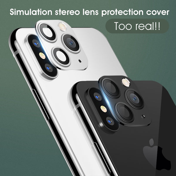 For iPhone X XS Max XR XS Seconds Change for iPhone 11 Pro Max Lens Sticker Camera Lens Screen Protector Change to For iPhone 11 - Miss-originality