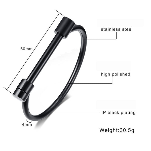 Stainless Steel Titanium Cuff Bracelets & Bangles - Miss-originality