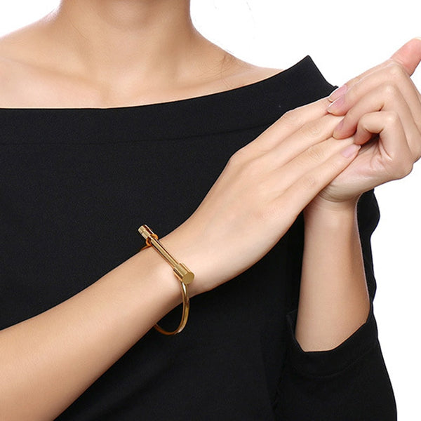 Stainless Steel Titanium Cuff Bracelets & Bangles - Miss-originality